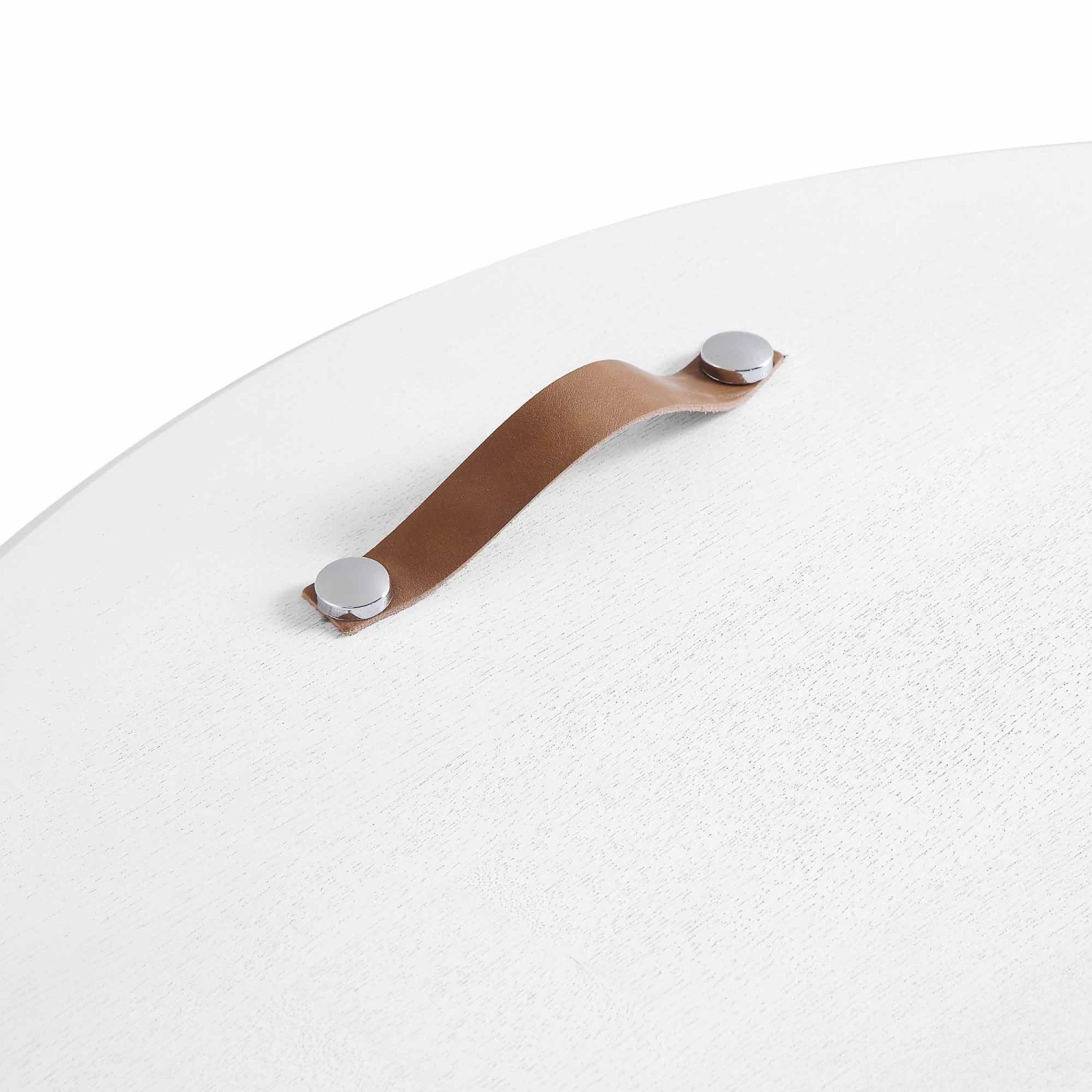 Maru Oak Round Coffee Table With Storage, Washed White 13 Maru Oak Round Coffee Table With Storage, Washed White - Image 13