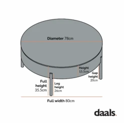 Bohdi Oak Round Rotating Coffee Table 13 Bohdi Oak Round Rotating Coffee Table -Daals Store BSD 141 CHART 1