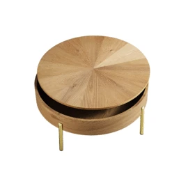 Bohdi Oak Round Rotating Coffee Table 11 Bohdi Oak Round Rotating Coffee Table -Daals Store BSD 141 OAK GIF 1