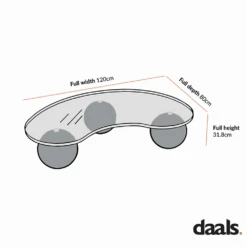 Sveti Curved Glass Coffee Table, Natural -Daals Store BSD 142 CHART 1