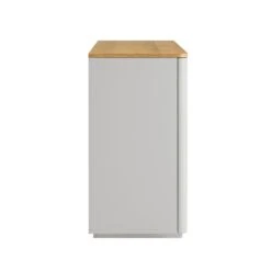 Agnes Curved Edge 2 Door 3 Drawer Wide Sideboard, Dove Grey With Oak Top 25 Agnes Curved Edge 2 Door 3 Drawer Wide Sideboard, Dove Grey With Oak Top -Daals Store BSD 143 DOVEGREY WB5