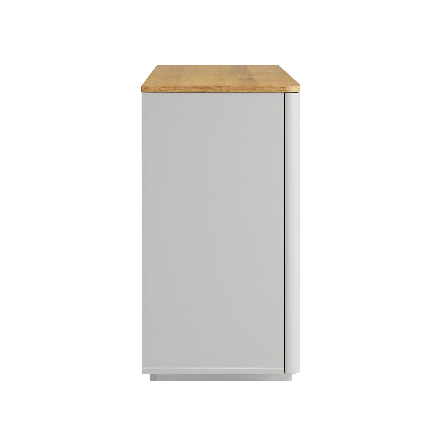 Agnes Curved Edge 2 Door 3 Drawer Wide Sideboard, Dove Grey With Oak Top 10 Agnes Curved Edge 2 Door 3 Drawer Wide Sideboard, Dove Grey With Oak Top - Image 10