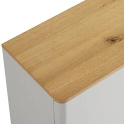 Agnes Curved Edge 2 Door 3 Drawer Wide Sideboard, Dove Grey With Oak Top 28 Agnes Curved Edge 2 Door 3 Drawer Wide Sideboard, Dove Grey With Oak Top -Daals Store BSD 143 DOVEGREY detail1