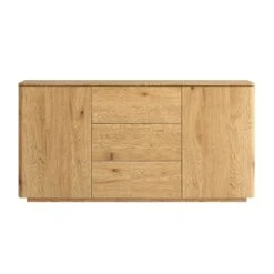 Agnes Curved Edge 2 Door 3 Drawer Wide Sideboard, Natural 18 Agnes Curved Edge 2 Door 3 Drawer Wide Sideboard, Natural -Daals Store BSD 143 OAK WB1