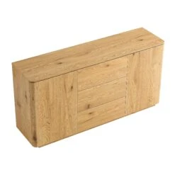 Agnes Curved Edge 2 Door 3 Drawer Wide Sideboard, Natural 22 Agnes Curved Edge 2 Door 3 Drawer Wide Sideboard, Natural -Daals Store BSD 143 OAK WB4