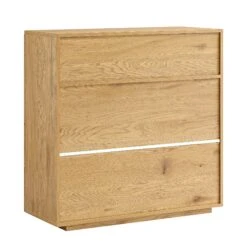 Agnes Curved Edge 2 Over 3 Chest Of Drawers, Natural -Daals Store BSD 144 OAK WB6