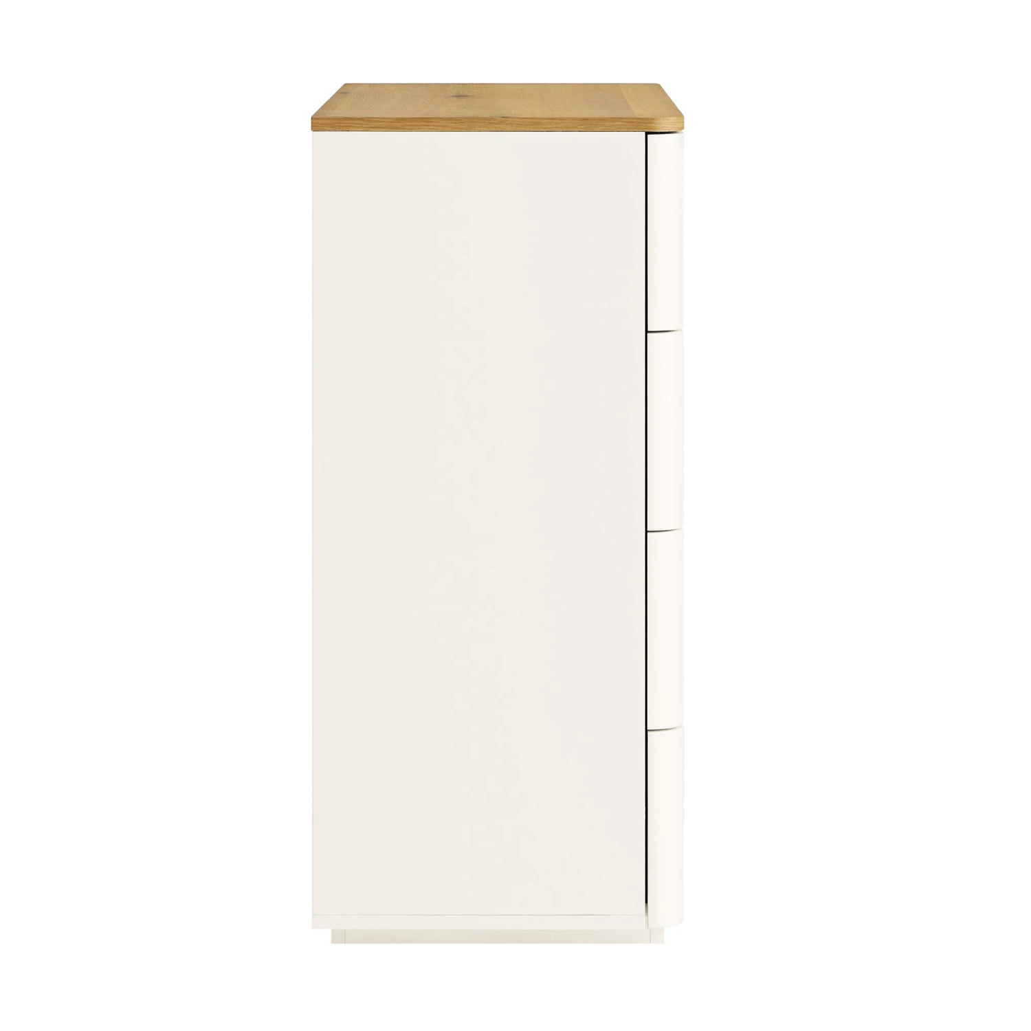 Agnes Curved Edge 2 Over 3 Chest Of Drawers, Off White With Oak Top 9 Agnes Curved Edge 2 Over 3 Chest Of Drawers, Off White With Oak Top - Image 9