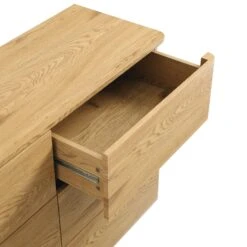 Agnes Curved Edge Chest Of 6 Drawers, Natural -Daals Store BSD 145 OAK detail2