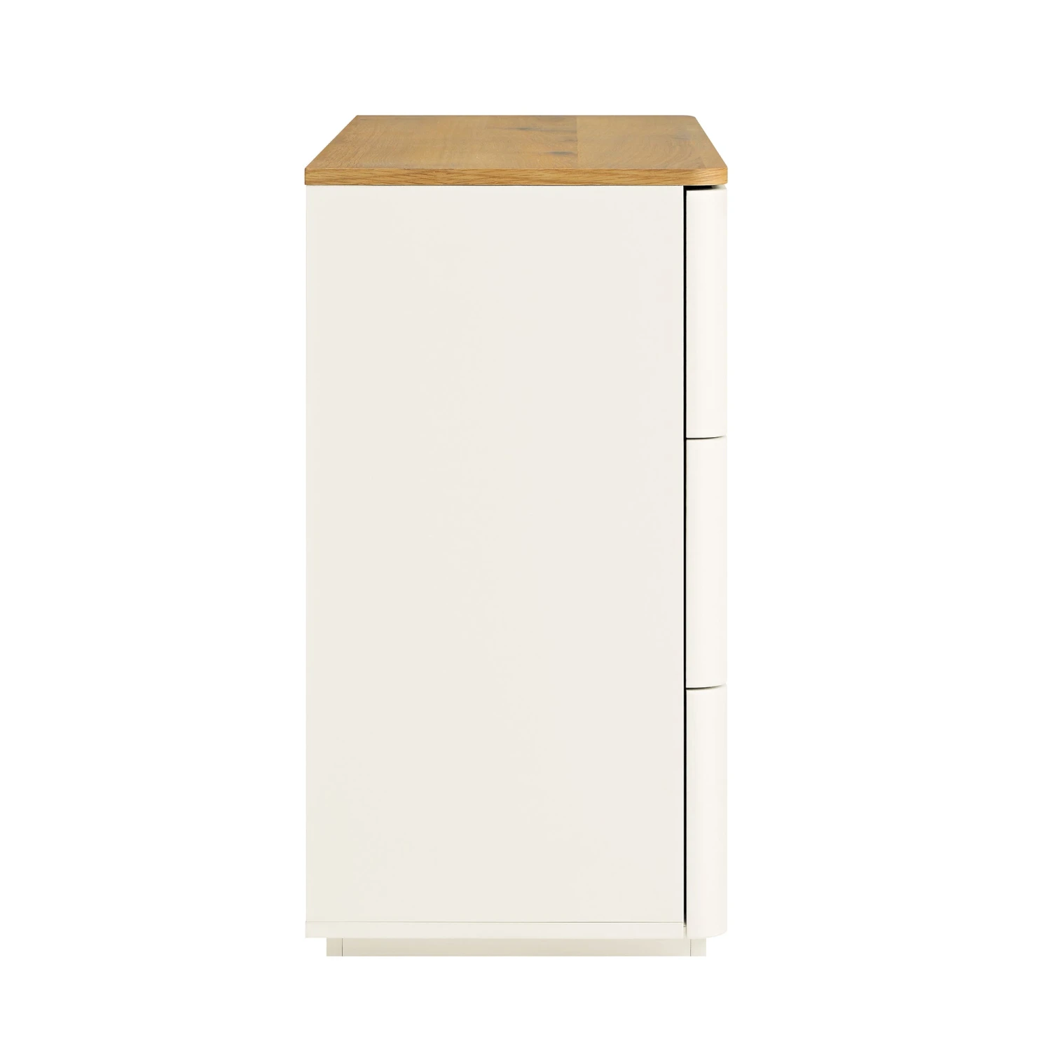 Agnes Curved Edge Chest Of 6 Drawers, Off White With Oak Top 10 Agnes Curved Edge Chest Of 6 Drawers, Off White With Oak Top - Image 10
