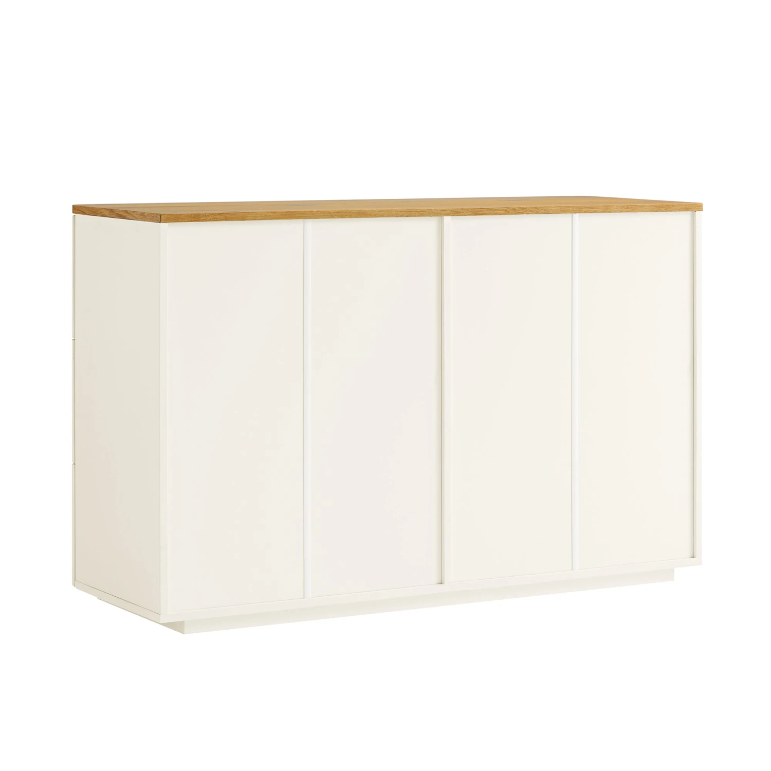 Agnes Curved Edge Chest Of 6 Drawers, Off White With Oak Top 11 Agnes Curved Edge Chest Of 6 Drawers, Off White With Oak Top - Image 11