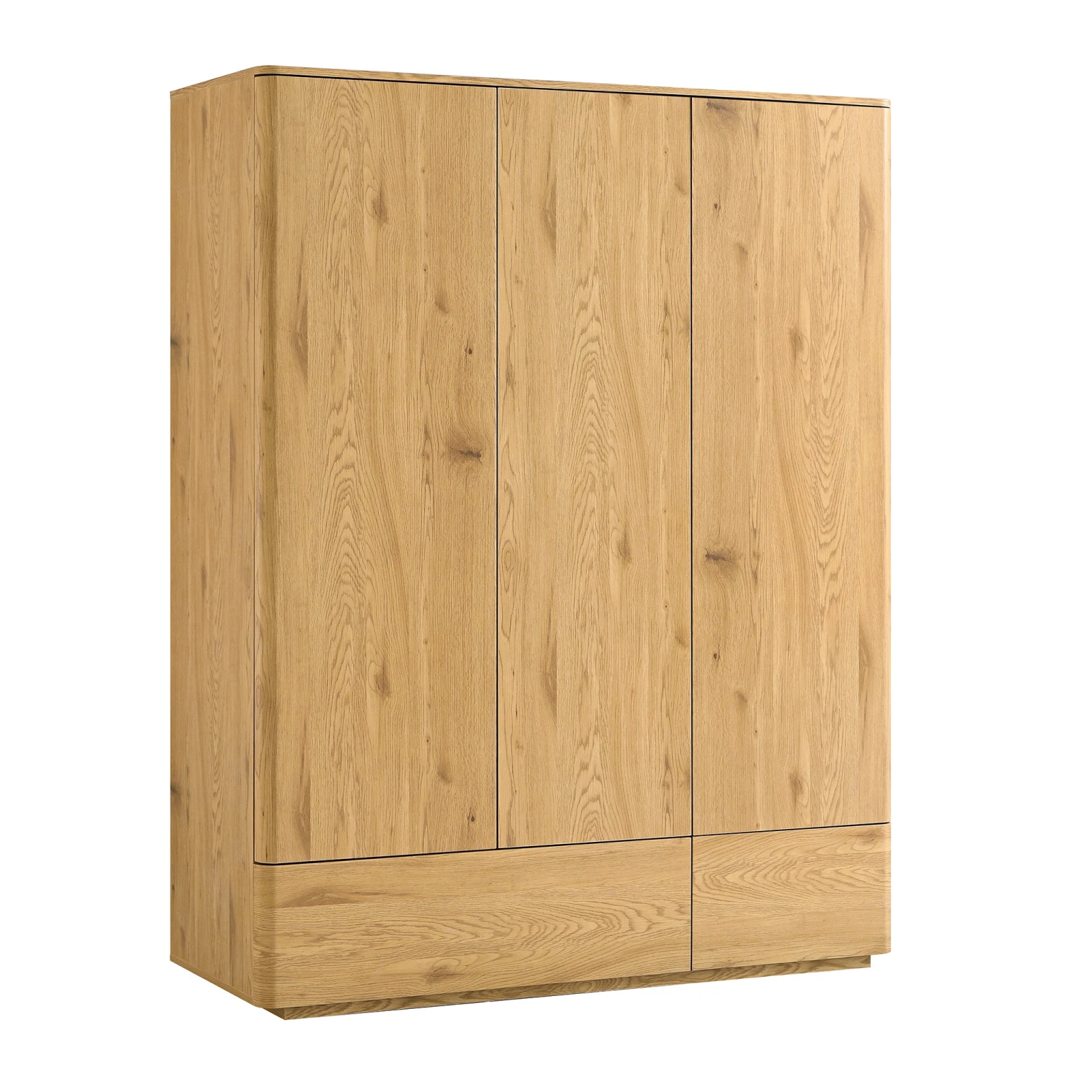 Agnes Curved Edge Triple Wardrobe, Natural 6 Agnes Curved Edge Triple Wardrobe, Natural - Image 6