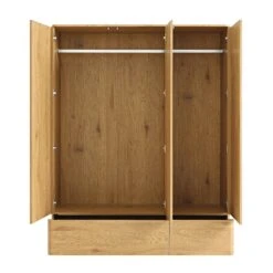 Agnes Curved Edge Triple Wardrobe, Natural 22 Agnes Curved Edge Triple Wardrobe, Natural -Daals Store BSD 147 OAK WB5