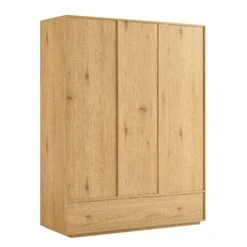 Agnes Curved Edge Triple Wardrobe, Natural 24 Agnes Curved Edge Triple Wardrobe, Natural -Daals Store BSD 147 OAK WB7