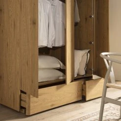 Agnes Curved Edge Triple Wardrobe, Natural 17 Agnes Curved Edge Triple Wardrobe, Natural -Daals Store BSD 147 OAK scene3