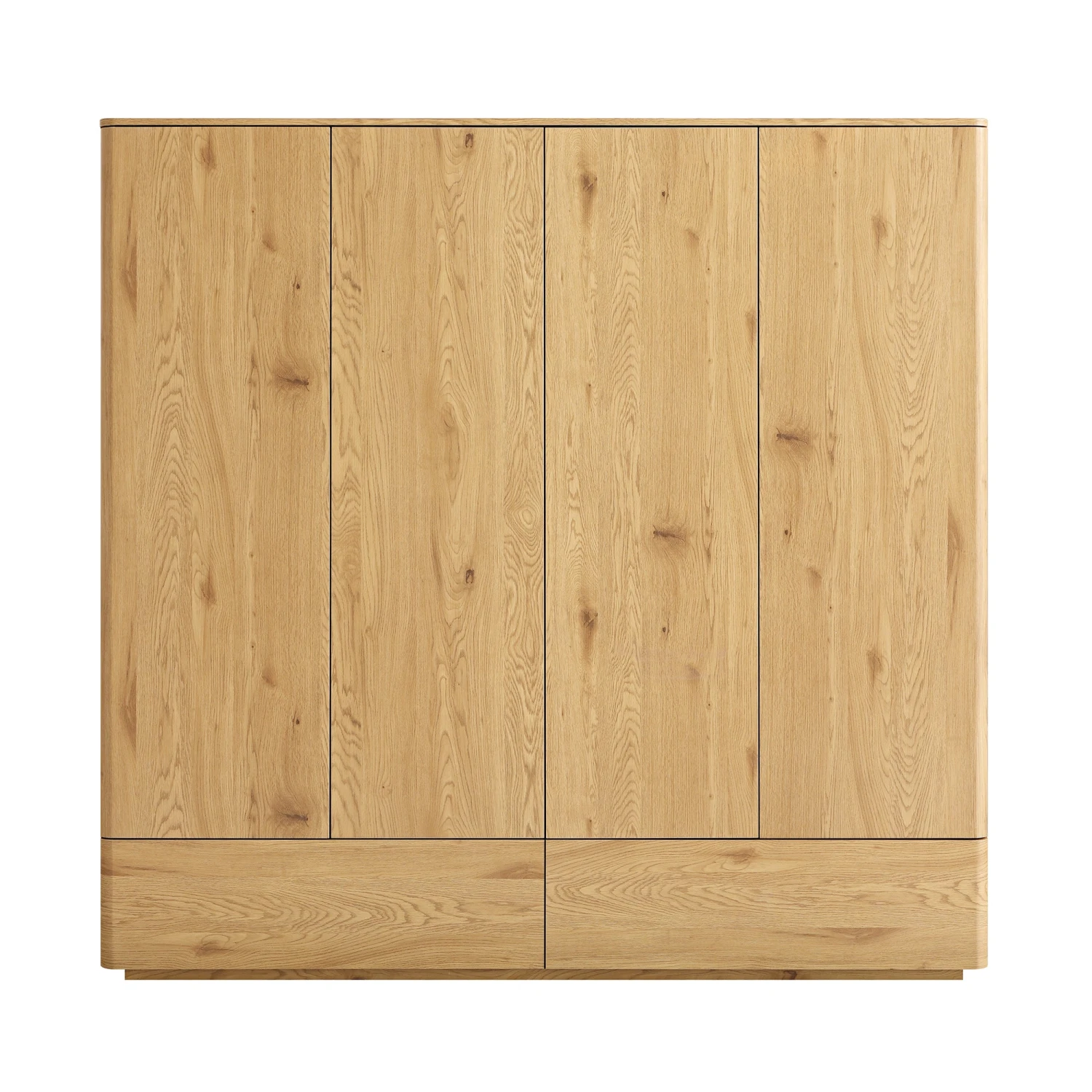 Agnes Curved Edge 4-Door Wardrobe, Natural 5 Agnes Curved Edge 4-Door Wardrobe, Natural - Image 5