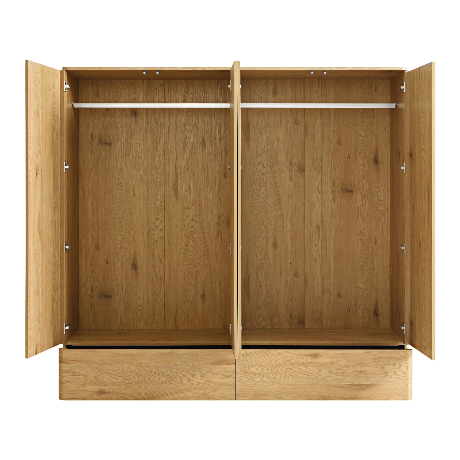 Agnes Curved Edge 4-Door Wardrobe, Natural 8 Agnes Curved Edge 4-Door Wardrobe, Natural - Image 8