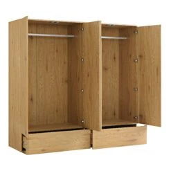 Agnes Curved Edge 4-Door Wardrobe, Natural 23 Agnes Curved Edge 4-Door Wardrobe, Natural -Daals Store BSD 148 OAK WB4