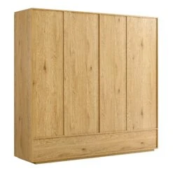 Agnes Curved Edge 4-Door Wardrobe, Natural 25 Agnes Curved Edge 4-Door Wardrobe, Natural -Daals Store BSD 148 OAK WB6