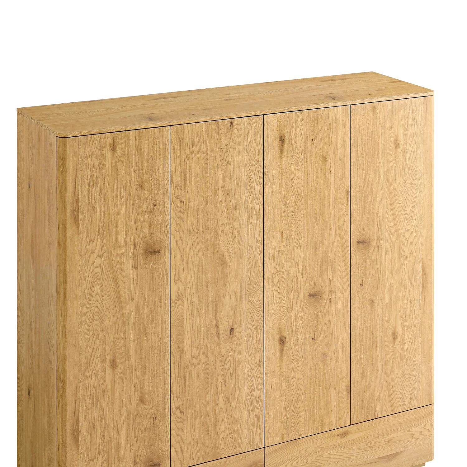 Agnes Curved Edge 4-Door Wardrobe, Natural 12 Agnes Curved Edge 4-Door Wardrobe, Natural - Image 12