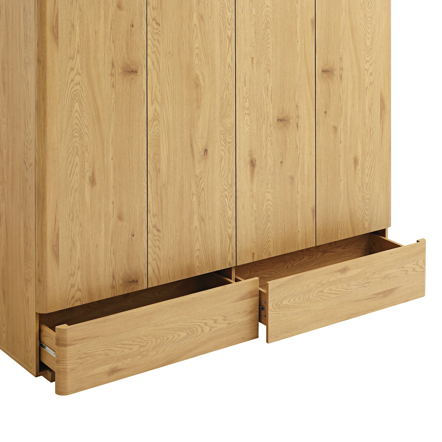 Agnes Curved Edge 4-Door Wardrobe, Natural 14 Agnes Curved Edge 4-Door Wardrobe, Natural - Image 14