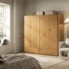 Agnes Curved Edge 4-Door Wardrobe, Natural -Daals Store BSD 148 OAK main
