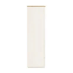 Agnes Curved Edge 4-Door Wardrobe, Off White With Oak Top 24 Agnes Curved Edge 4-Door Wardrobe, Off White With Oak Top -Daals Store BSD 148 WHITE WB5