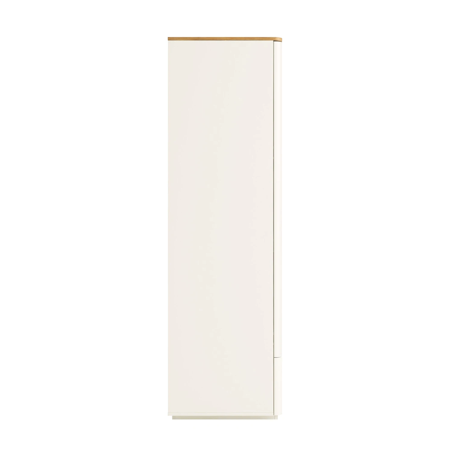 Agnes Curved Edge 4-Door Wardrobe, Off White With Oak Top 10 Agnes Curved Edge 4-Door Wardrobe, Off White With Oak Top - Image 10