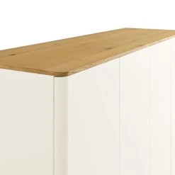 Agnes Curved Edge 4-Door Wardrobe, Off White With Oak Top 29 Agnes Curved Edge 4-Door Wardrobe, Off White With Oak Top -Daals Store BSD 148 WHITE detail4
