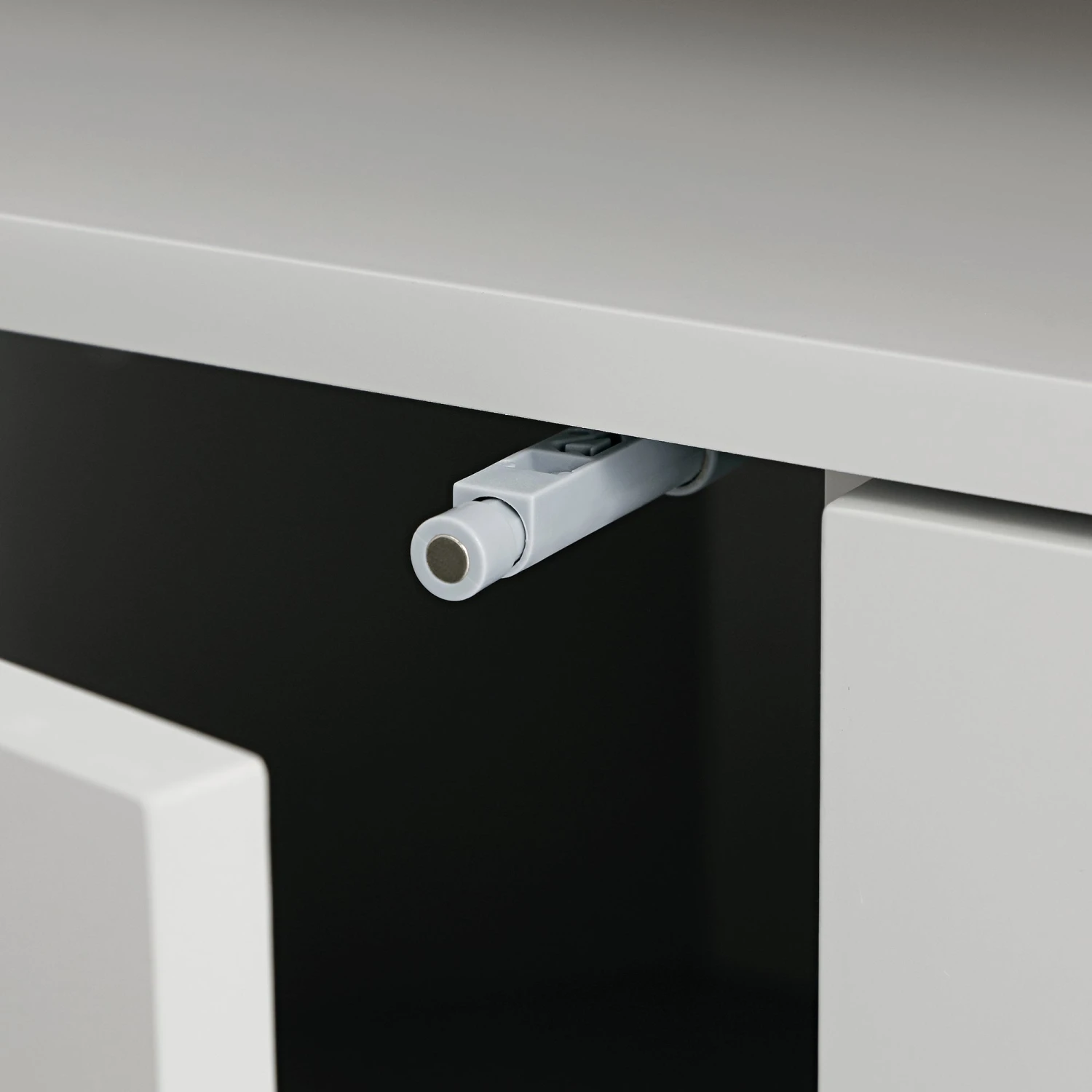 Agnes Curved Edge Corner TV Unit, Dove Grey With Oak Top 12 Agnes Curved Edge Corner TV Unit, Dove Grey With Oak Top - Image 12