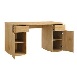 Agnes Curved Edge Desk With Storage, Natural 21 Agnes Curved Edge Desk With Storage, Natural -Daals Store BSD 150 OAK WB3