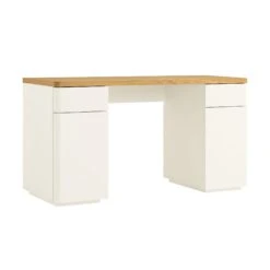Agnes Curved Edge Desk With Storage, Off White With Oak Top 17 Agnes Curved Edge Desk With Storage, Off White With Oak Top -Daals Store BSD 150 WHITE WB1