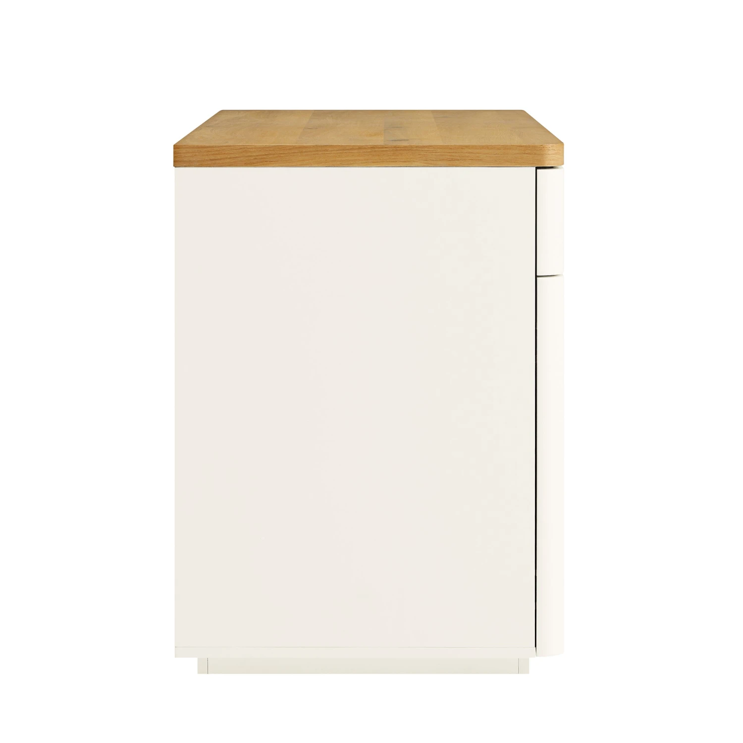 Agnes Curved Edge Desk With Storage, Off White With Oak Top 10 Agnes Curved Edge Desk With Storage, Off White With Oak Top - Image 10