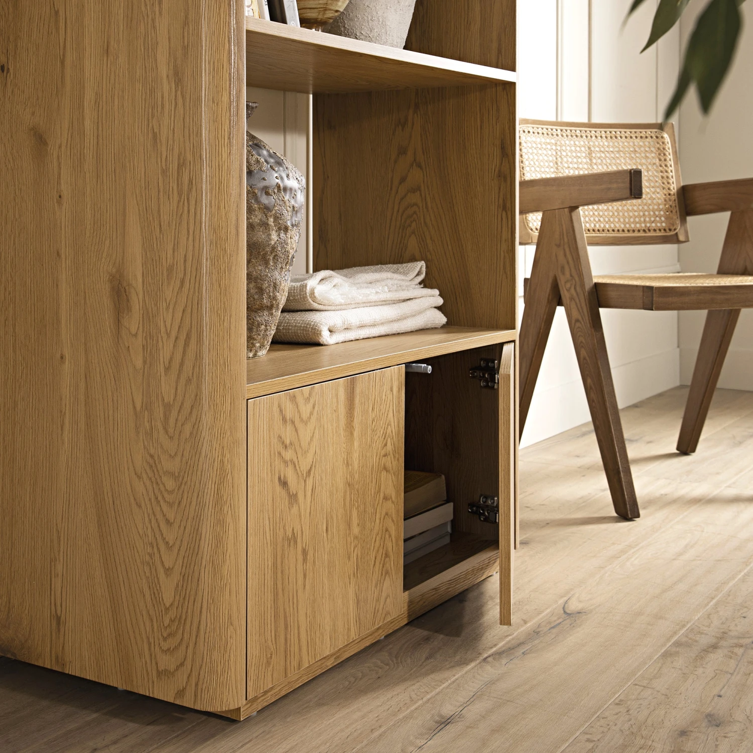 Agnes Curved Edge Bookcase, Natural 4 Agnes Curved Edge Bookcase, Natural - Image 4