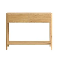 Agnes Curved Edge 2 Drawer Console Table, Natural -Daals Store BSD 152 OAK WB1