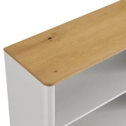 Agnes Curved Edge Dresser, Dove Grey With Oak Top -Daals Store BSD 153 DOVEGREY detail1
