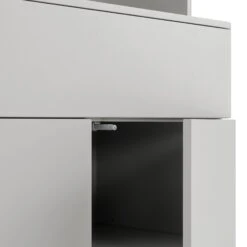 Agnes Curved Edge Dresser, Dove Grey With Oak Top -Daals Store BSD 153 DOVEGREY detail3