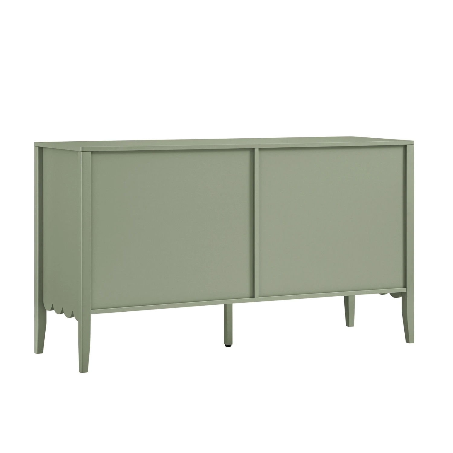 Henley Scalloped Edge 6 Drawer 140cm Wide Chest, Sage Green 7 Henley Scalloped Edge 6 Drawer 140cm Wide Chest, Sage Green - Image 7