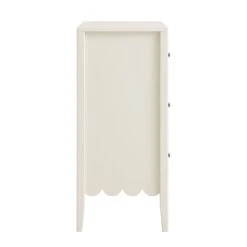 Henley Scalloped Edge 3 Drawer Chest, Light Sand -Daals Store BSD 155 BEIGE WB5
