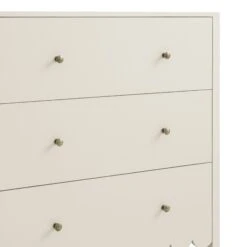 Henley Scalloped Edge 3 Drawer Chest, Light Sand -Daals Store BSD 155 BEIGE detail2