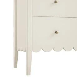 Henley Scalloped Edge 3 Drawer Chest, Light Sand -Daals Store BSD 155 BEIGE detail3