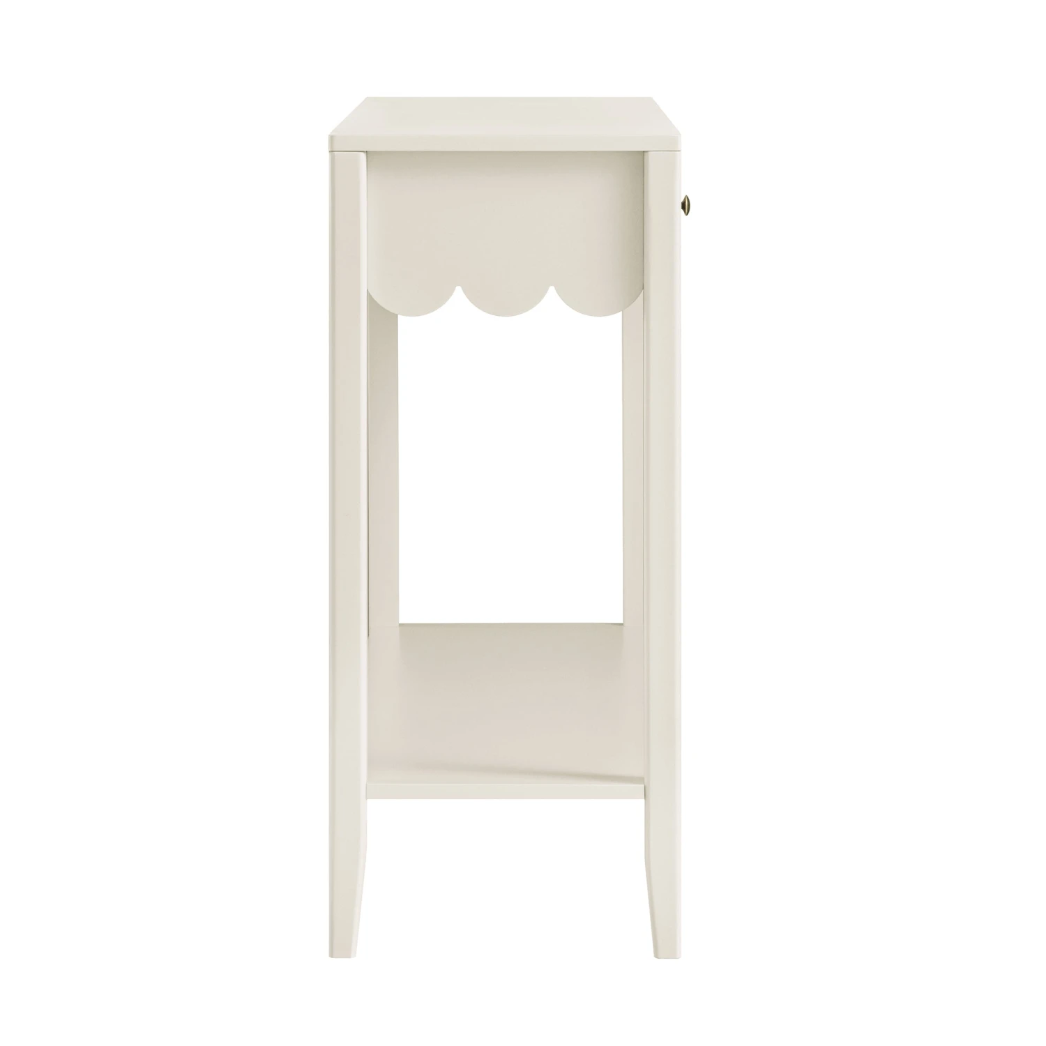 Henley Scalloped Edge Console Table, Light Sand 9 Henley Scalloped Edge Console Table, Light Sand - Image 9