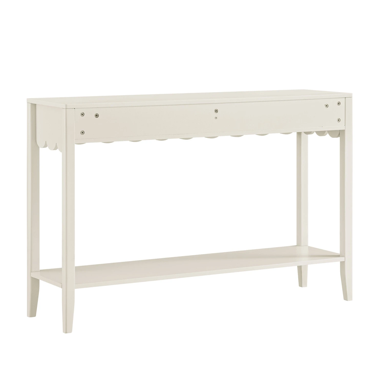 Henley Scalloped Edge Console Table, Light Sand 10 Henley Scalloped Edge Console Table, Light Sand - Image 10
