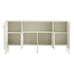 Henley Scalloped Edge 150cm Wide Sideboard With Open Shelf, Light Sand 24 Henley Scalloped Edge 150cm Wide Sideboard With Open Shelf, Light Sand -Daals Store BSD 158 BEIGE WB4