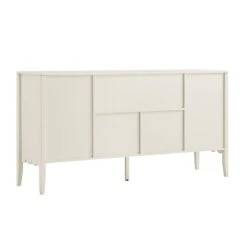 Henley Scalloped Edge 150cm Wide Sideboard With Open Shelf, Light Sand 27 Henley Scalloped Edge 150cm Wide Sideboard With Open Shelf, Light Sand -Daals Store BSD 158 BEIGE WB7