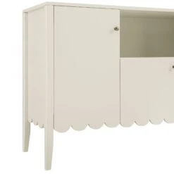 Henley Scalloped Edge 150cm Wide Sideboard With Open Shelf, Light Sand 28 Henley Scalloped Edge 150cm Wide Sideboard With Open Shelf, Light Sand -Daals Store BSD 158 BEIGE detail1