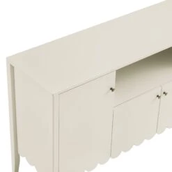 Henley Scalloped Edge 150cm Wide Sideboard With Open Shelf, Light Sand 29 Henley Scalloped Edge 150cm Wide Sideboard With Open Shelf, Light Sand -Daals Store BSD 158 BEIGE detail2