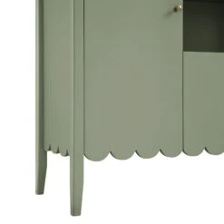 Henley Scalloped Edge 150cm Wide Sideboard With Open Shelf, Sage Green 31 Henley Scalloped Edge 150cm Wide Sideboard With Open Shelf, Sage Green -Daals Store BSD 158 SAGE detail4