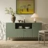 Henley Scalloped Edge 150cm Wide Sideboard With Open Shelf, Sage Green 20 Henley Scalloped Edge 150cm Wide Sideboard With Open Shelf, Sage Green -Daals Store BSD 158 SAGE main