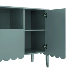 Henley Scalloped Edge 150cm Wide Sideboard With Open Shelf, Blue Spruce 22 Henley Scalloped Edge 150cm Wide Sideboard With Open Shelf, Blue Spruce -Daals Store BSD 158 TEAL detail3