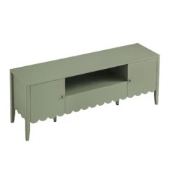 Henley Scalloped Edge 150cm Wide TV Unit, Sage Green -Daals Store BSD 159 SAGE WB5
